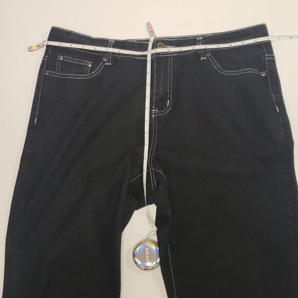 ASHLEY STEWART Denim Jeans Women's Size 14 Dark Blue Wash Citycore Dark Academia - Picture 8 of 16